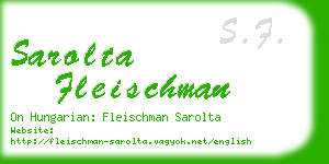 sarolta fleischman business card